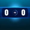 soccer football stadium spotlight and scoreboard background with glitter light vector illustration